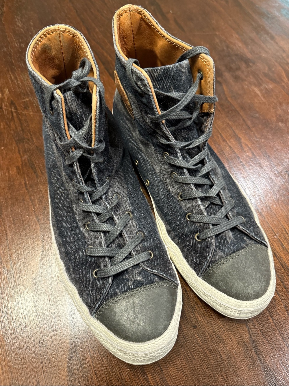 Converse CT  All Star Premium Post  High Top Lace-Up Sneakers 139906C Worn Denim - Picture 12 of 15